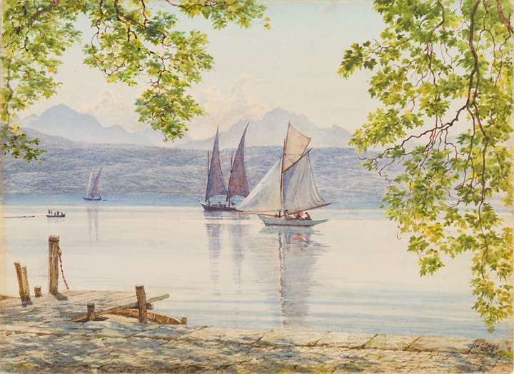 Sailboats on an Italian Lake